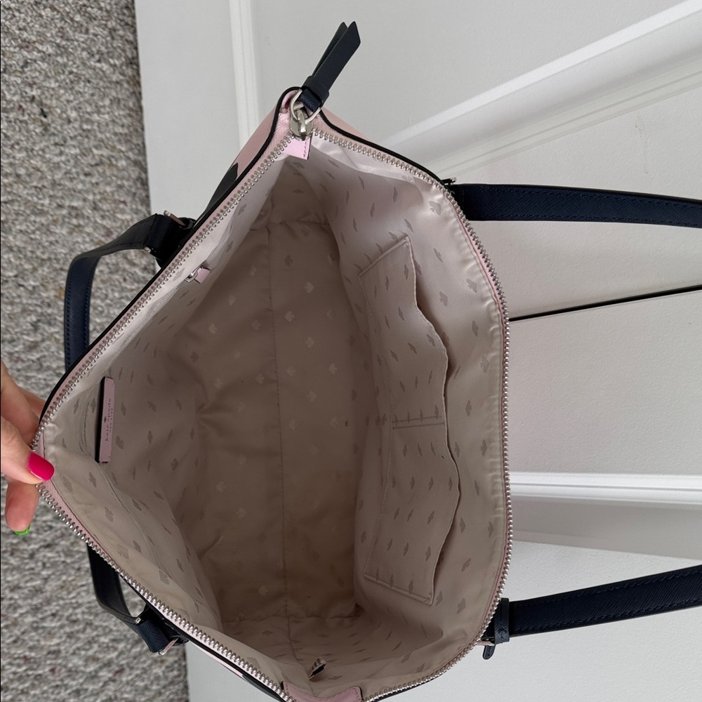 Kate Spade Black and Pink Floral Tote - Picture 3 of 8